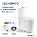 Vaso Sanitário Monobloco Turquesa Completo Caixa Acoplada