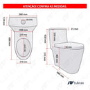 Vaso Sanitário Monobloco Completo - Caixa Acoplada Privada Nexum - VAB0026-C