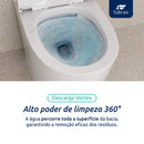 Vaso Sanitário Monobloco Completo Caixa Acoplada Privada Acies - VAB0003-C