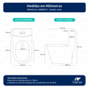 Vaso Sanitário Monobloco Completo Caixa Acoplada Privada Acies - VAB0003-C