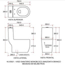 Vaso Sanitário Monobloco Amazonita Pingoo.casa - Branco