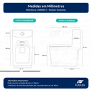 Vaso Sanitário Monobloco Completo - Caixa Acoplada Privada Diamante - VAB0005-C