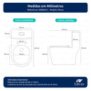 Vaso Sanitário Monobloco Produzido Em Cerâmica Incluindo Assento Sanitário, Anel De Vedação E Manual - VAB0036-C