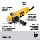 Esmerilhadeira Angular de 4-1/2 Pol. 900W 220V DEWALT-DWE4120