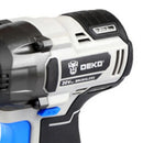 Chave de Impacto Parafusadeira Brushless 1/2 Pol com Bateria Lítio-Íon 2Ah 20V Carregador e Acessórios DEKO-DKBW20XL01-H