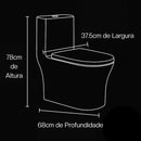 Vaso Sanitário Monobloco Ios Privada Caixa Acoplada Oslo Branca Completa Banheiro Grande
