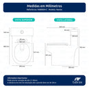 Vaso Sanitário Monobloco Produzido Em Cerâmica Com Acessórios Navies - VAB0004-C