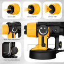 Pistola Elétrica de Pintura Pulverizadora HVLP 600W 1200ml Luz de LED com 3 Bicos e Acessórios DEKO-DKSG60K1