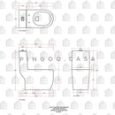 Vaso Sanitário Monobloco Amazonita Pingoo.casa - Branco