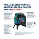 Nível a Laser Bosch Verde 15 metros GCL 2-15 G