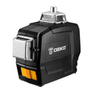 Nível a Laser Profissional 12 Linhas Verdes 20m 532nm com Acessórios DEKO-DKLL12PB1
