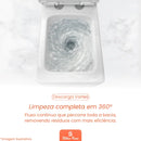 Vaso Sanitário Monobloco Milão Branco Caixa Acoplada Dual Flush 3/6L Vortex com Assento Soft Close Stillus Home