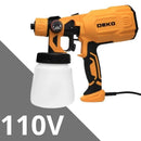 Pistola de Pintura Pulverizadora HVLP Elétrica 550W 110V 800ml 03 Bicos e Acessórios DEKO-DKSG55K1