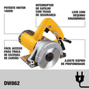 Serra Mármore 125mm 1400W 220V DEWALT-DW862