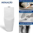 Vaso Sanitário Monobloco Turquesa Completo Caixa Acoplada