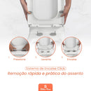 Vaso Sanitário Monobloco Milão Branco Caixa Acoplada Dual Flush 3/6L Vortex com Assento Soft Close Stillus Home