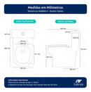 Vaso Sanitário Monobloco Caixa Acoplada Privada Completo Cor Branco - VAB0004