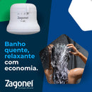 Chuveiro Elétrico Multitemperatura 220V 6800w Branco Redondo Ideale Plus Zagonel