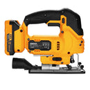Serra Tico Tico 7/8 Pol 20V com Laser e Luz LED Bateria Lítio-íon Carregador e Acessórios DEKO-DKJS20Q1Y-S1