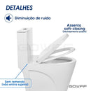 Vaso Sanitário Monobloco Turquesa Completo Caixa Acoplada