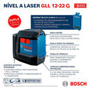 Nível a Laser 12 Metros Verde GLL 12-22 G com Suporte Giratório e Bolsa BOSCH-0615A002MF-000