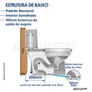 Vaso Sanitário Monobloco Rubi Completo Caixa Acoplada