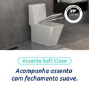 Vaso Sanitário Monobloco Completo - Caixa Acoplada Privada Diamante - VAB0005-C