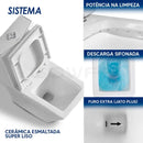 Vaso Sanitário Monobloco Completo Diamante - Caixa Acoplada