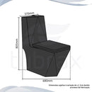 Vaso Sanitário Monobloco Completo Caixa Acoplada Privada Unio Preto - VAB0018-C