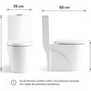 Vaso Sanitário Acoplado (monobloco) Para Banheiro Confort Plus