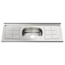 Pia Inox Ghel Plus 1500X530X95mm Cuba Central N4 Escorredor concretada sem Válvula