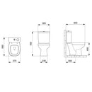 Kit Vaso Sanitário Com Caixa Acoplada Smart Clean Harpic E Assento Soft Close City Celite Preto
