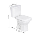 Kit Vaso Sanitário com Caixa Acoplada e Assento Branco Duplo Acionamento 3/6L Saída Vertical Lirio Fiori